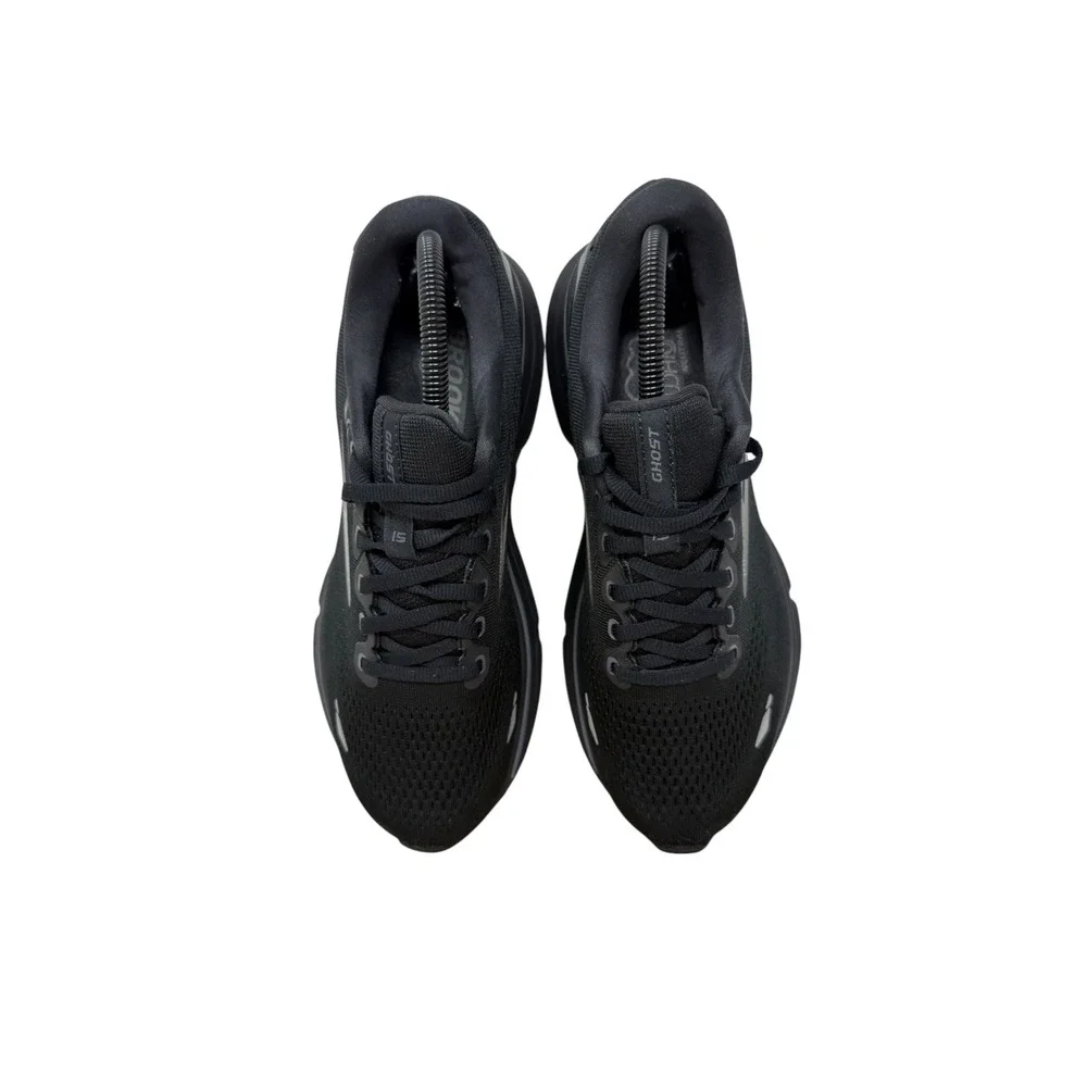 Brooks Ghost 15 Running Shoes Womens 8.5 Wide Black Neutral Sneakers 1203801D020